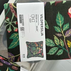 IKEA VILDERSILJA Cushion Cover and curtains with Floral Design. Made in France